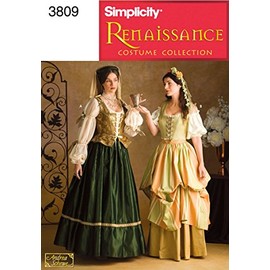 Simplicity Women's Renaissance Cosplay and Costume Sewing Patterns, Sizes 4-8