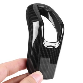 Car Shift Knob Cover, Carbon Fiber Style Car Gear Shift Knob Cover Trim Fit for Auto Sport 2014-2017.--for genesis coupe carbon shift knob for Jaguar f type accessories 2017 for Range for Rover s