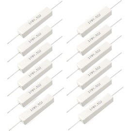 AnRui 10W 0.5 Ohm Cement Resistor 5% Axial Lead Wire Ceramic, 12Pcs