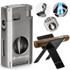 USEWIRE Cigar Lighter and Cigar Holder Set, Refillable Butane Cigar