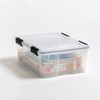 IRIS USA WeatherPro 31 Qt Storage Bins with Lids, 6