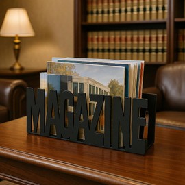 ROCKING GIFTS Magazine Black Metal Magazine Rack