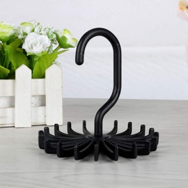 Rotating Tie Rack Organiser, 20 Hooks, Adjustable Hanger for Ties, Belts and Scarves