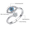 Yifnny Evil Eye Ring, Lucky Blue Evil Eye Ring Cubic