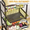 TOOLF 5-Tier Kitchen Cart with Tabletop, Rolling Snack Cart with
