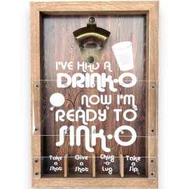 Sign Of The Times Drinko Plinko Ready To Sinko Wall Mounted Bottle Opener & Drinking Game