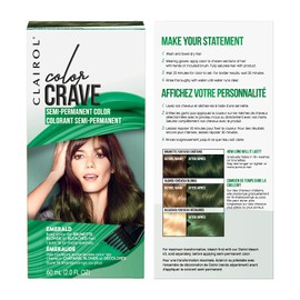 Clairol Color Crave Semi-permanent Hair Color, Emerald, 1 Count