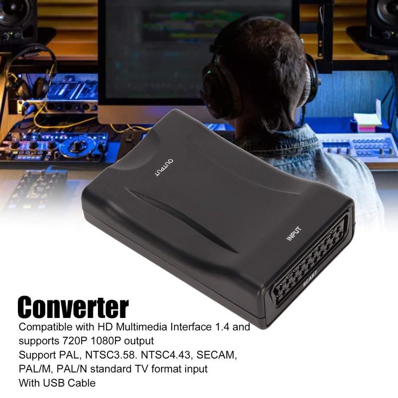 SCART to HD Multimedia Interface Converter HD Video Converter with