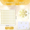 Whaline 900Pcs Clear Mini Christmas Stickers Gold Foil Snowflake Seal
