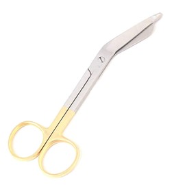Premium O.R Grade Gold Handle SUPERCUT Lister Bandage Scissors 3.5" with ONE Serrated Blade (PC Brand)