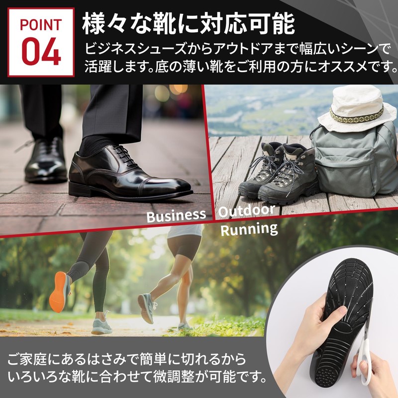 O.M.C. Tokyo Insole, with Ergonomic Impact Absorption, black