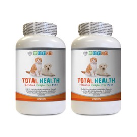 cat Wellness Treats - Pets Total Health Complex - Dogs and Cats - Best Hair Skin Eye Teeth Nail Urinary Support - Cranberry Bites for Cats - 2 Bottles (120 Tablets)