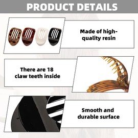 4 Stück Haarklammern für Damen,Haarspange Flach Damen, hair claw,Flat Claw Clip,Haarklammer für Dunn Haar,Starker Halt Seitliche Haarklammern