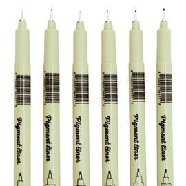 Yardlio Pen Set - 6 Fineliner Pens for Journaling, Writing, and Drawing - Nice Pens for Art, Journals, & Creative Work - Best Pens for Sketching and Journaling