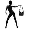 Caspar TL803 Women's Classic Elegant Leather Handbag - Black -