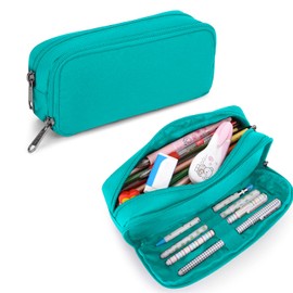 Large Pencil Case, Large Capacity Pencil Pouch with Zipper 2 Compartments, Stationery Pen Bag for Adults, Office Stationery Organizer for Teen Girls & boy. Kindergarten Classroom Must Haves