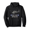 Military Aircraft AH-64 Apache Helicopter Army Aviator gift Pullover Hoodie