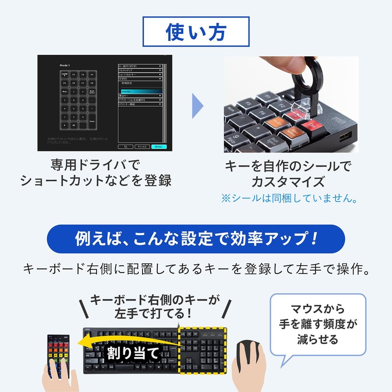 Sanwa Supply NT-WL26BK Programmable Numeric Pad (2.4G Model)