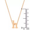 Unbranded Rose Gold Finish Initial H Pendant