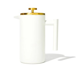 Teaespessa White and Gold French Press
