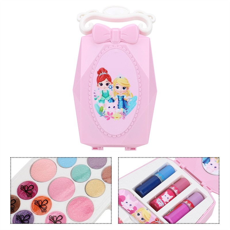 Portable Kid Makeup Water Soluble Toy Miniature Beauty Box Cosmetic
