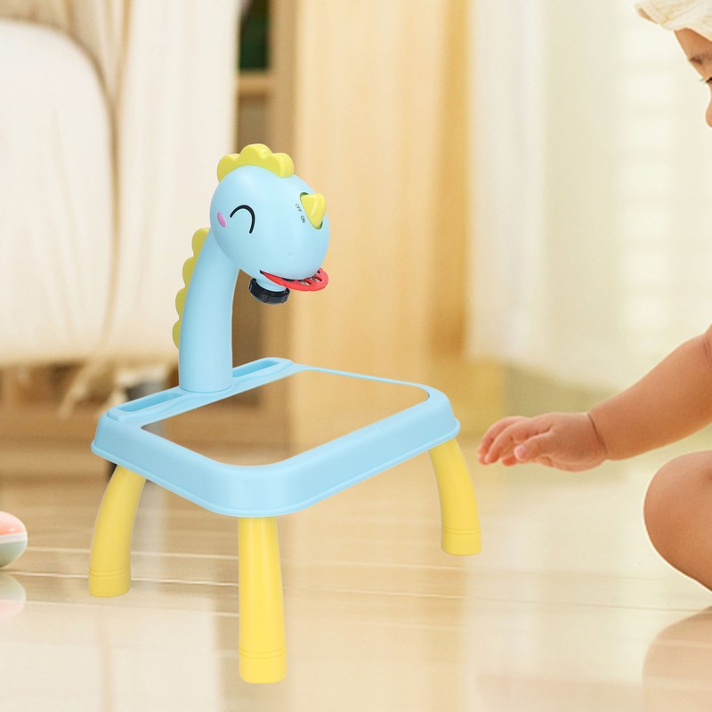 Drawing Projector Table Cute Dinosaur Design Bright Colors Detachable Smart