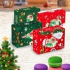 wraphay 24pack holiday patterns Christmas Cookies Boxes with Window Red