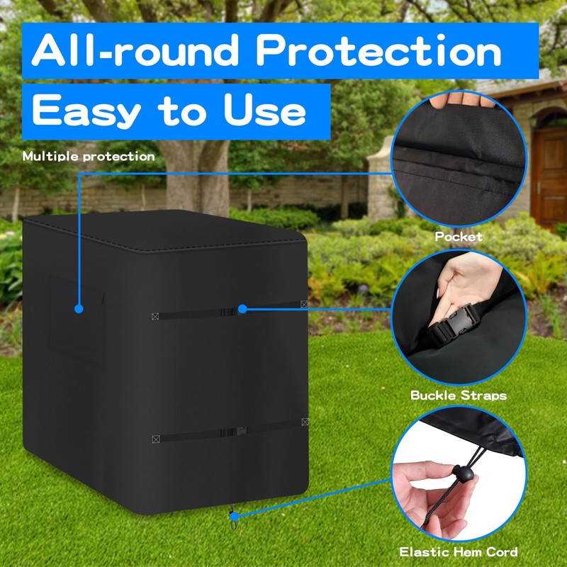 Waterproof Universal Engine Driven Welder Cover 30"Hx22"Wx42"D-Heavy Duty 600D Oxford