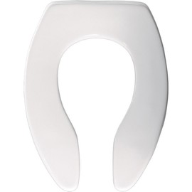 Bemis 95SSCT-000 White Open Front Elongated Toilet Seat, Less Cover
