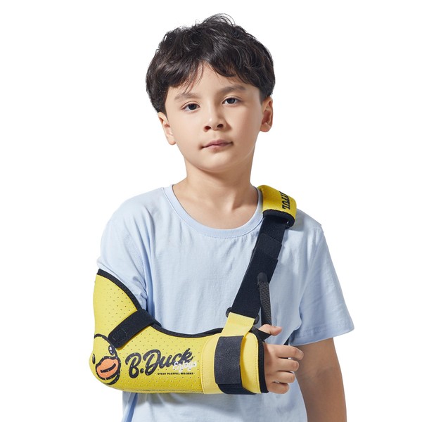 Velpeau Kids Arm Sling Shoulder Immobilizer with Waist Strap, Sponge