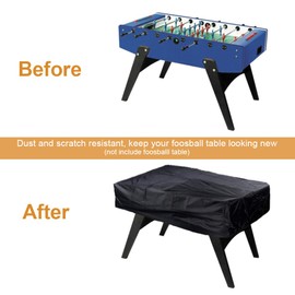 LODMOD Foosball Table Cover Waterproof Billiard Soccer Protector Game Accessories, Fit for 63" Foosball Table, 210D Heavy Duty (B)