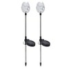 2Pcs Garden Solar Lights LED RGB Fast Charging Petal Design