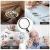 Feosky Handheld Reading Magnifier, 10X 30X Magnifier, 75mm Shatterproof Lens,