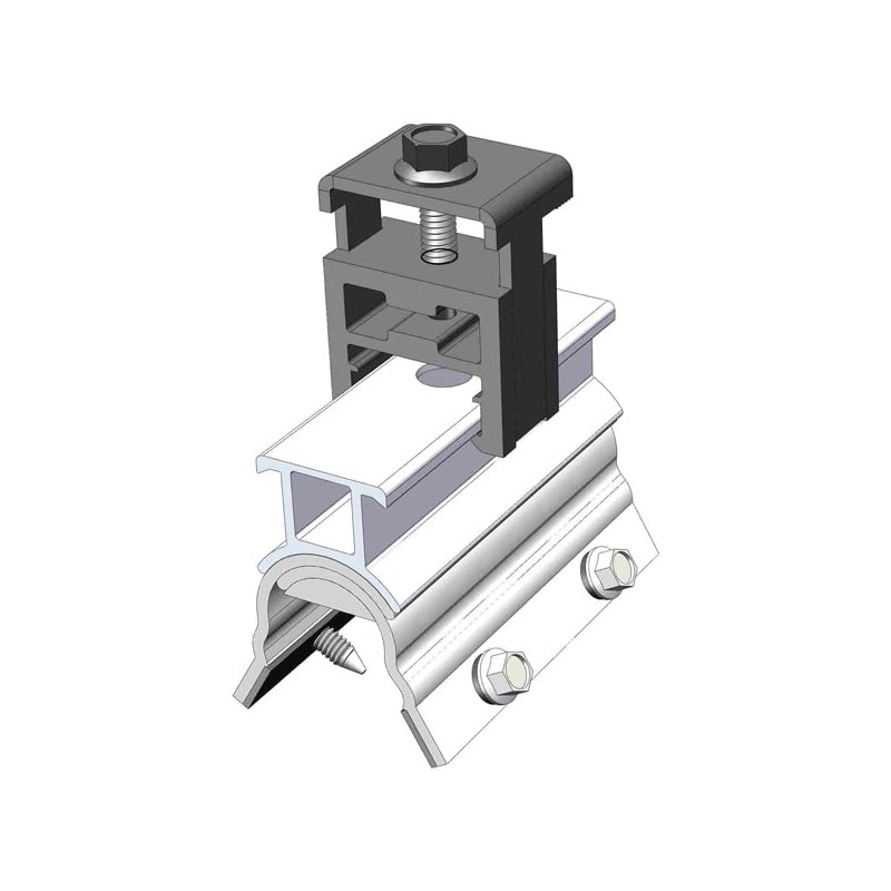 MageBracket RL End Clamp Mounting Kits for R-Panel Trapezoidal Metal