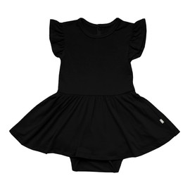 KYTE BABY Rayon Made from Bamboo Twirl Bodysuit Dress, (6-12 Months, Midnight)