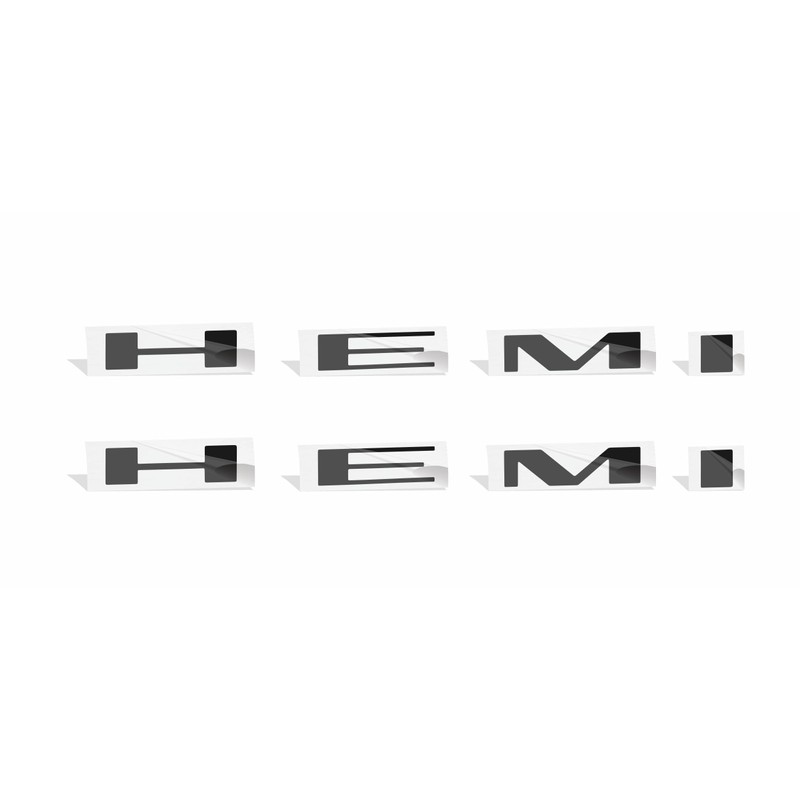 Reflective Concepts HEMI Fender Emblem Overlay Decal Stickers for 2020-2024