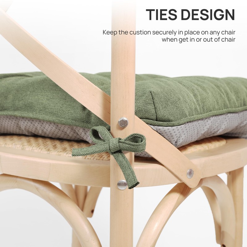 Love's cabin Memory Foam Chair Cushions Set of 4, 19
