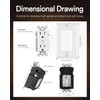 Lumary Standard Electrical Outlet, Smart in Wall Outlet Work with
