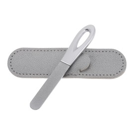 Beavorty Double-sided Nail Buffer Block Professional Manicure Nail File Set with Slip Handle and Pu Case for Home Salon