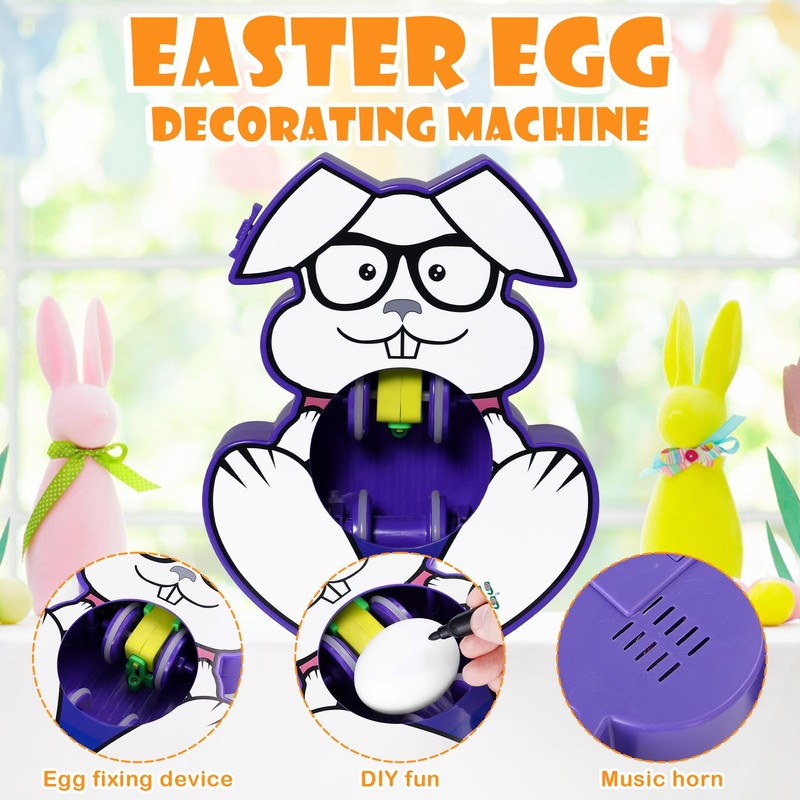 Joyesplay Easter Egg Decoration Set, Easter Eggs for Painting with