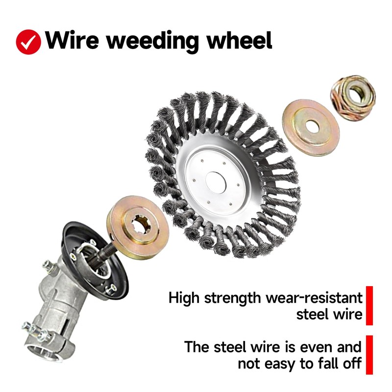 Steel Wire Weeding Head, 150 x 25.4 mm Brush Cutter