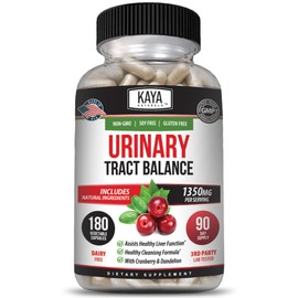 Kaya Naturals - D-Mannose - Urinary Tract UT Cleanse & Bladder Health - Made with Cranberry, Hibiscus & Dandelion Root - D Mannose Capsules Cranberry Supplement - 180 Veggie Capsules