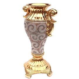 Udorich Elegant Crystal Embellished Ceramic Vase for Timeless Beauty, Home or Office Decor 15 Inches Tall