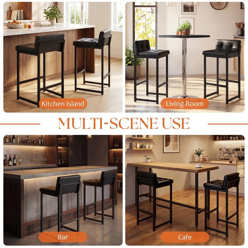 Bar Stools Set of 2, Counter Height Bar Stools Sets