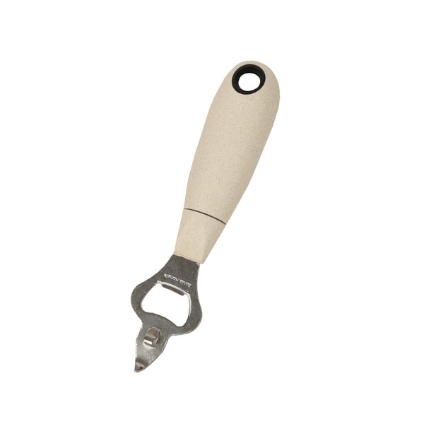 Stainless Steel Can and Bottle Opener with Wheat Straw Handle