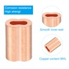 PATIKIL M1.2(3/64") Copper Crimping Loop Sleeve, 50 Pack Wire Rope
