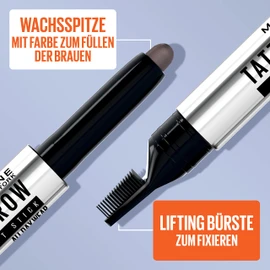 Maybelline New York Augenbrauenstift zum Auffüllen und Liften, Bis zu 24 Stunden gestylte Augenbrauen, Tattoo Brow Lift 2-in-1, Farbe: 00 Clear, 1 Stück