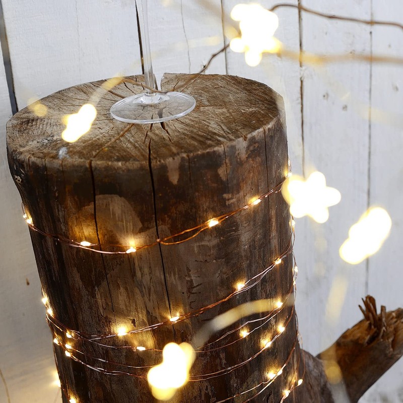 Lunartec String Light: Solar Copper Wire Fairy Lights, 300 Warm