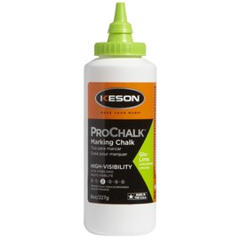 Keson 8GL ProChalk High Visibility Marking Chalk - Level 2, Glo-Lime, 8-Ounce
