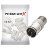 Premium X 10x SAT F-Quick Connector to F-Female F-Quick Connector